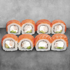 Рол Філадельфія з лососем та креветкою